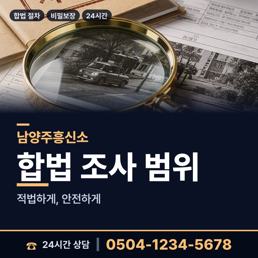 남양주 화도읍 외도조사 상담 안내